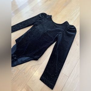 Zara girls black sparkly bodysuit